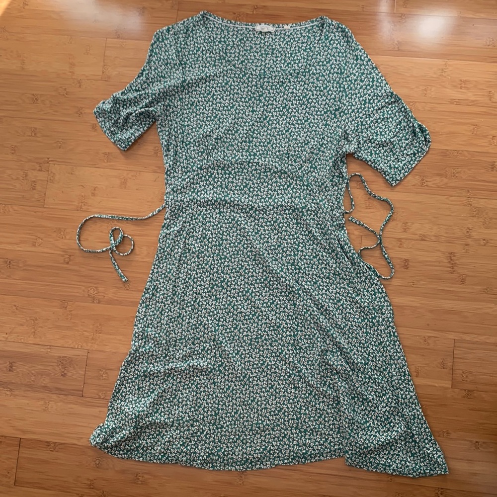 Green Floral Fat Face Dress
